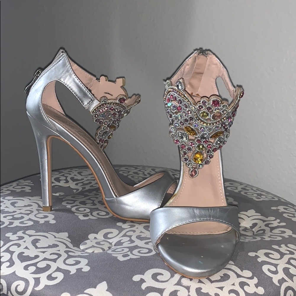 Beautiful rhinestone high heels